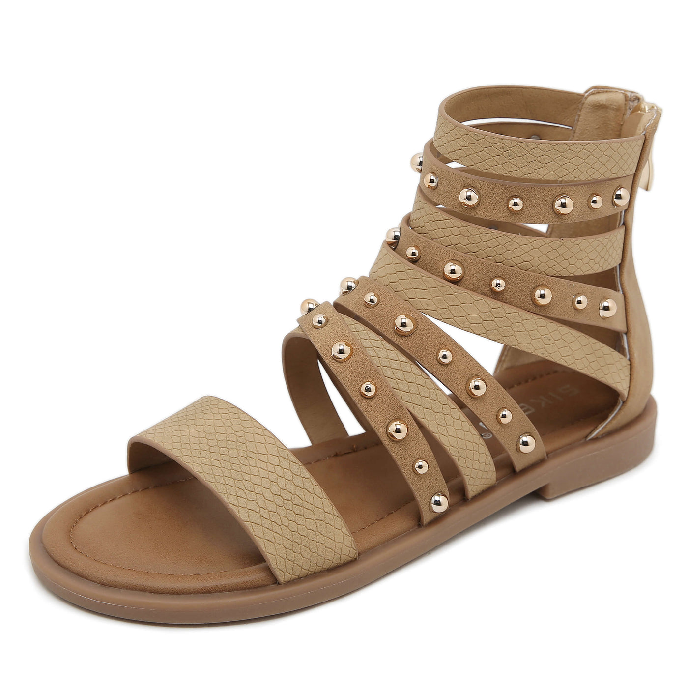 Siketu | Make A Scene Studded Gladiator Sandal - khaki