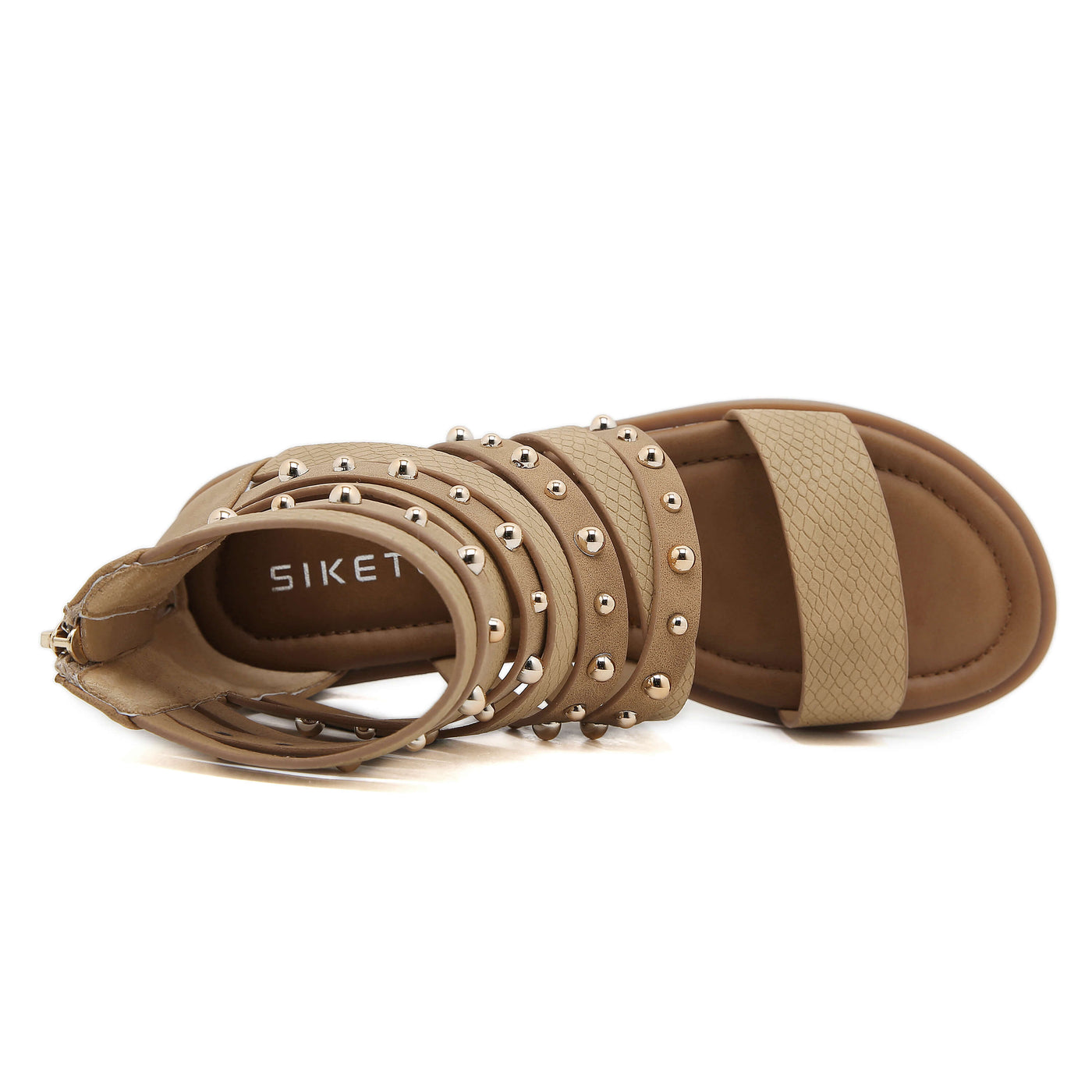 Siketu | Make A Scene Studded Gladiator Sandal - khaki