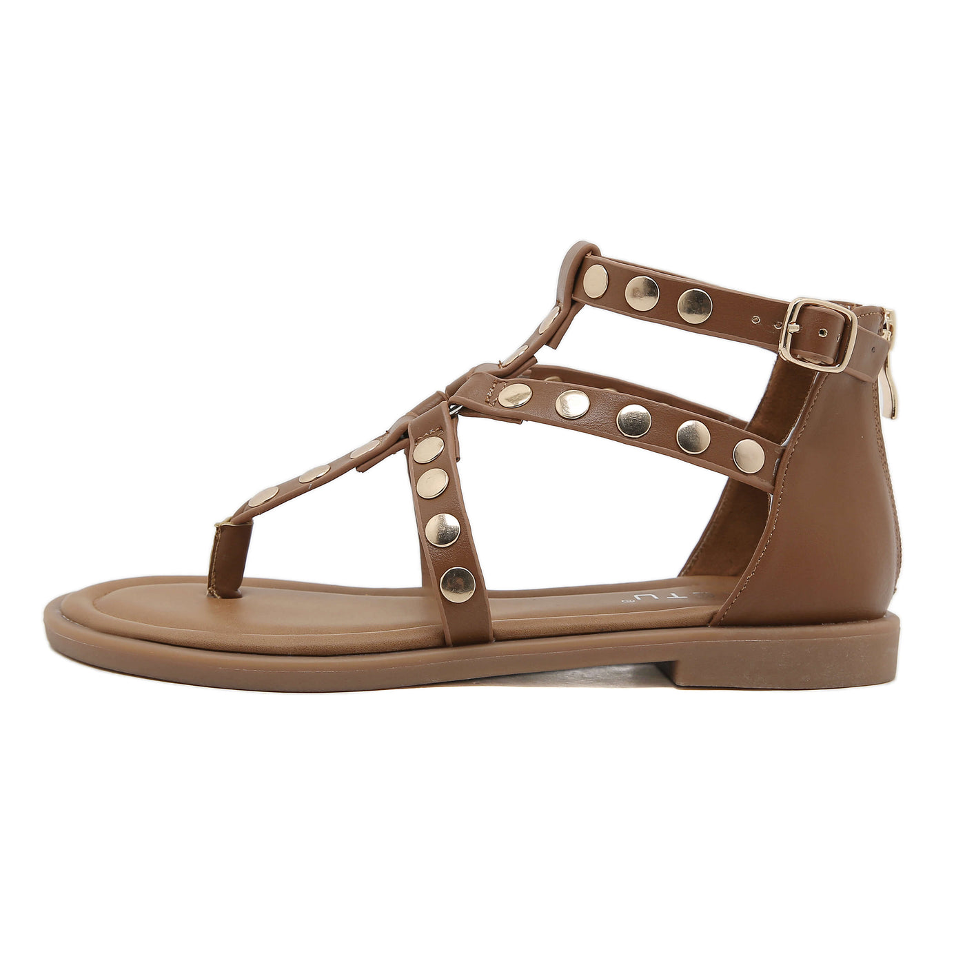 Siketu | Asha Studded Gladiator Sandal - khaki