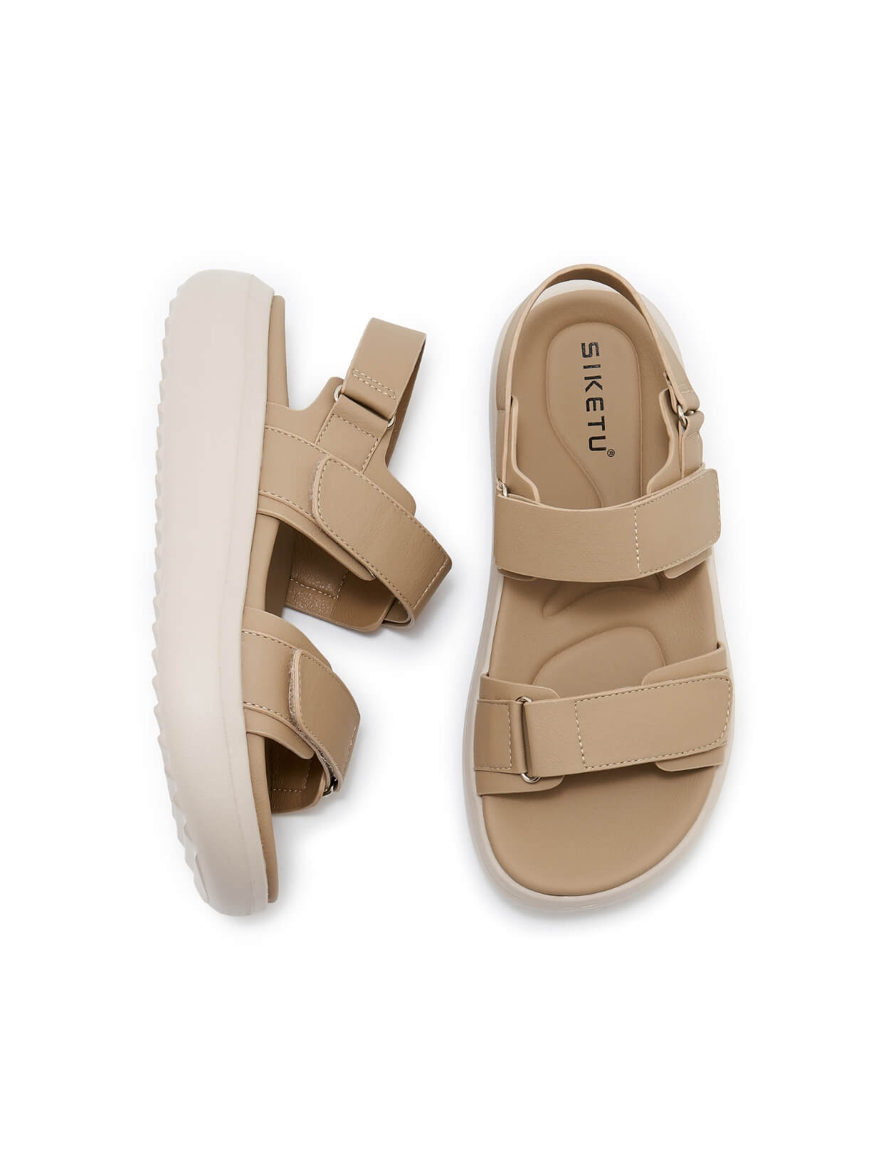 Siketu | Edie Platform Cushioned Slingbacks - khaki