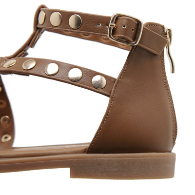 Siketu | Asha Studded Gladiator Sandal - khaki