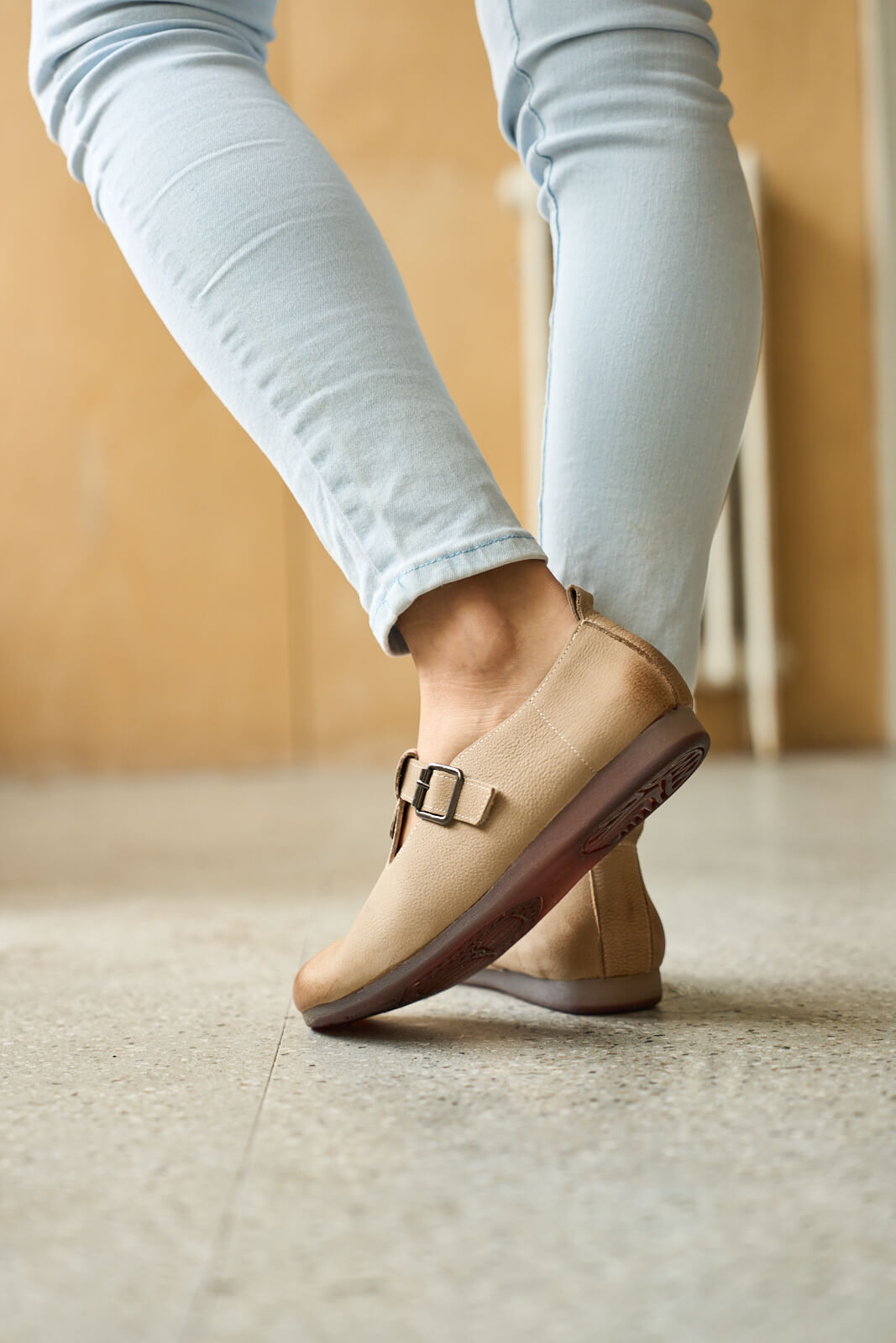 Rumour Has It | Marley Leather Clog - khaki