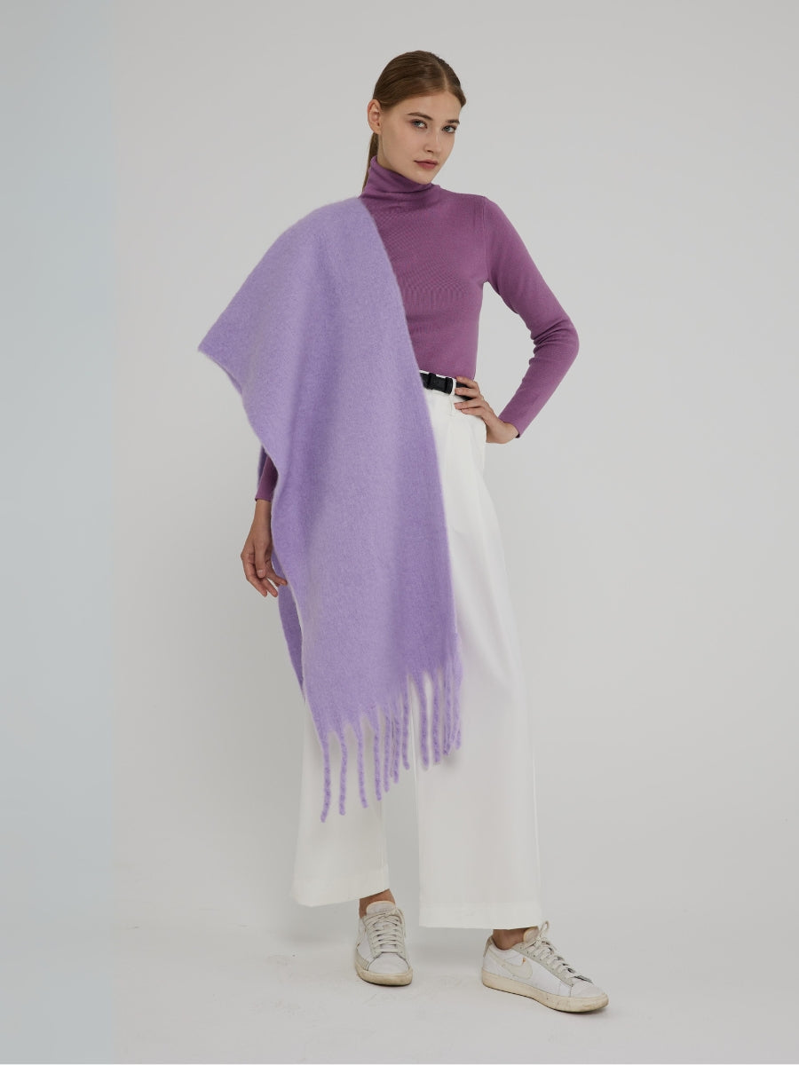 Catalog Tassel Blanket Scarf - Lavender