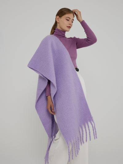 Catalog Tassel Blanket Scarf - Lavender