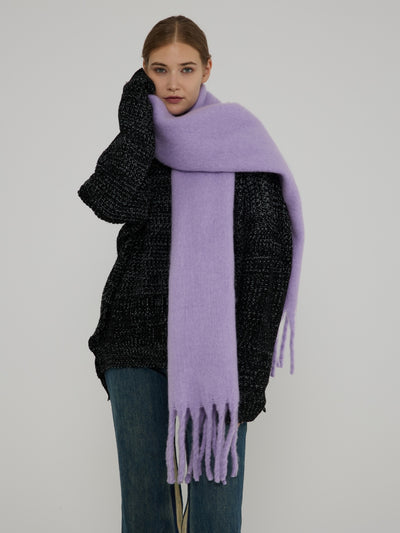 Catalog Tassel Blanket Scarf - Lavender