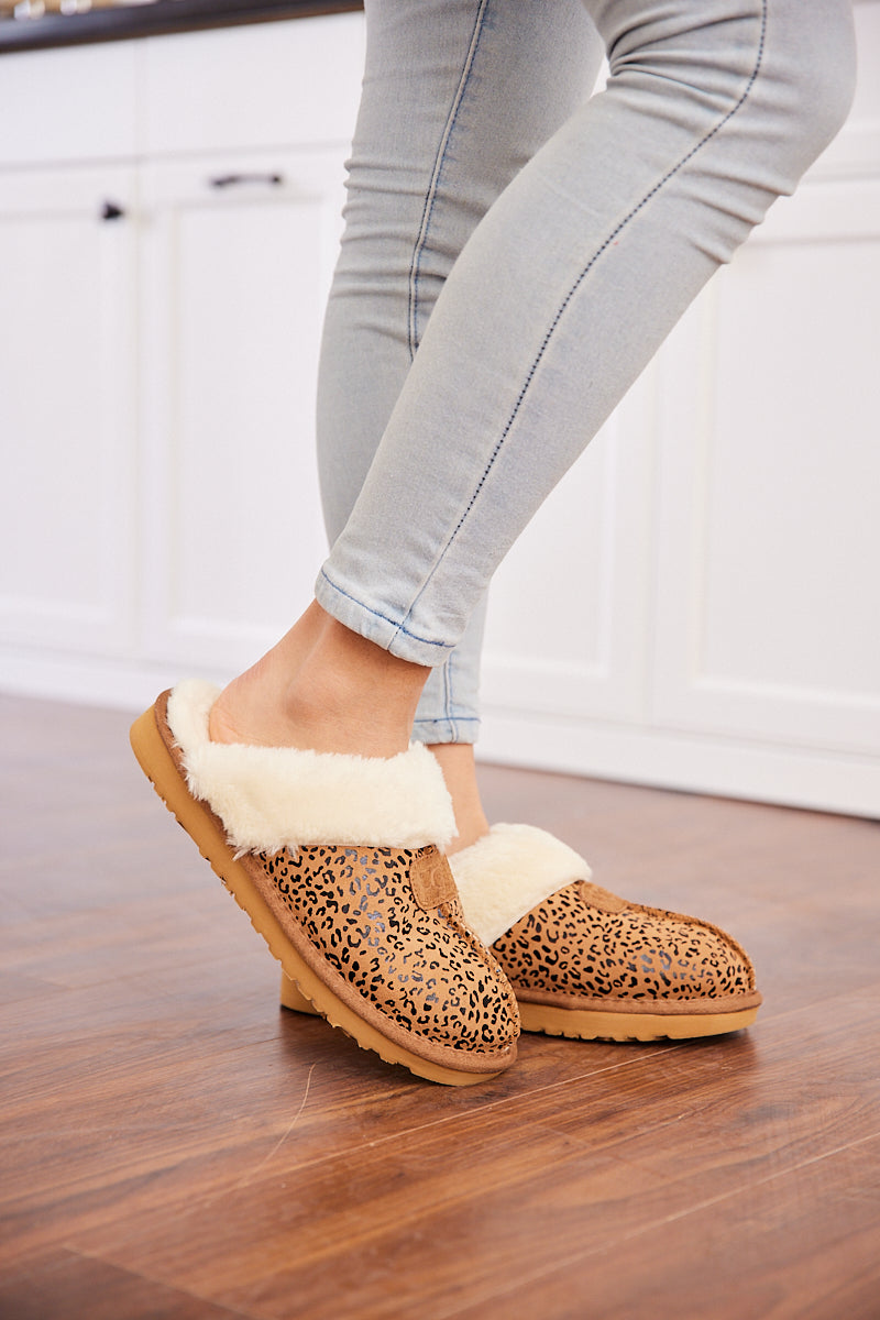 SMAIBULUN Ugg | Stefanie Leopard Faux Fur Slipper