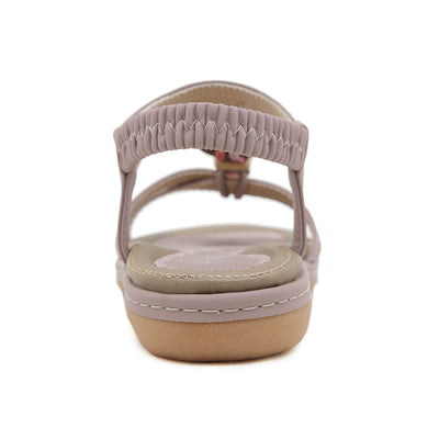 Siketu | Concentric Beaded Comfort Sandal - mauve