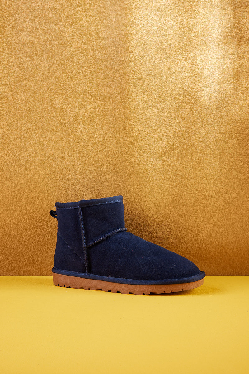 SMAIBULUN Ugg | Faux Fur-Lined Classic Short Ugg Boots - Navy