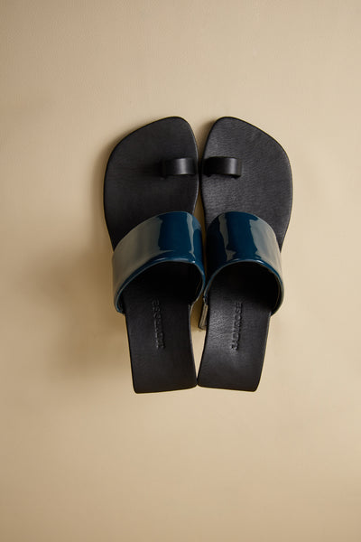 Jady Rose | Posh Afternoon Slide Heels - Navy