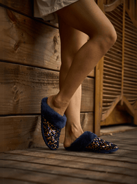 SMAIBULUN Ugg | Cozy Day Glam Sequins Slipper - Navy