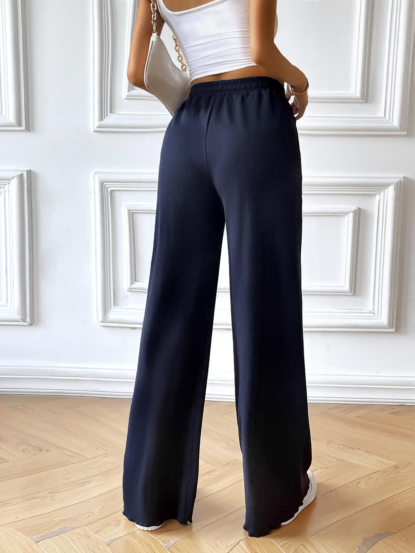 On the Coast Relaxed Pocketed Pants - Navy