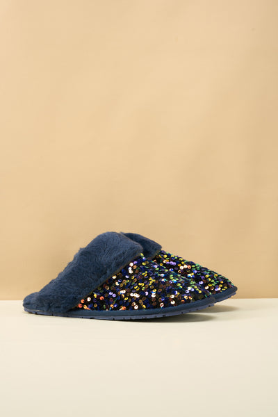 SMAIBULUN Ugg | Cozy Day Glam Sequins Slipper - Navy