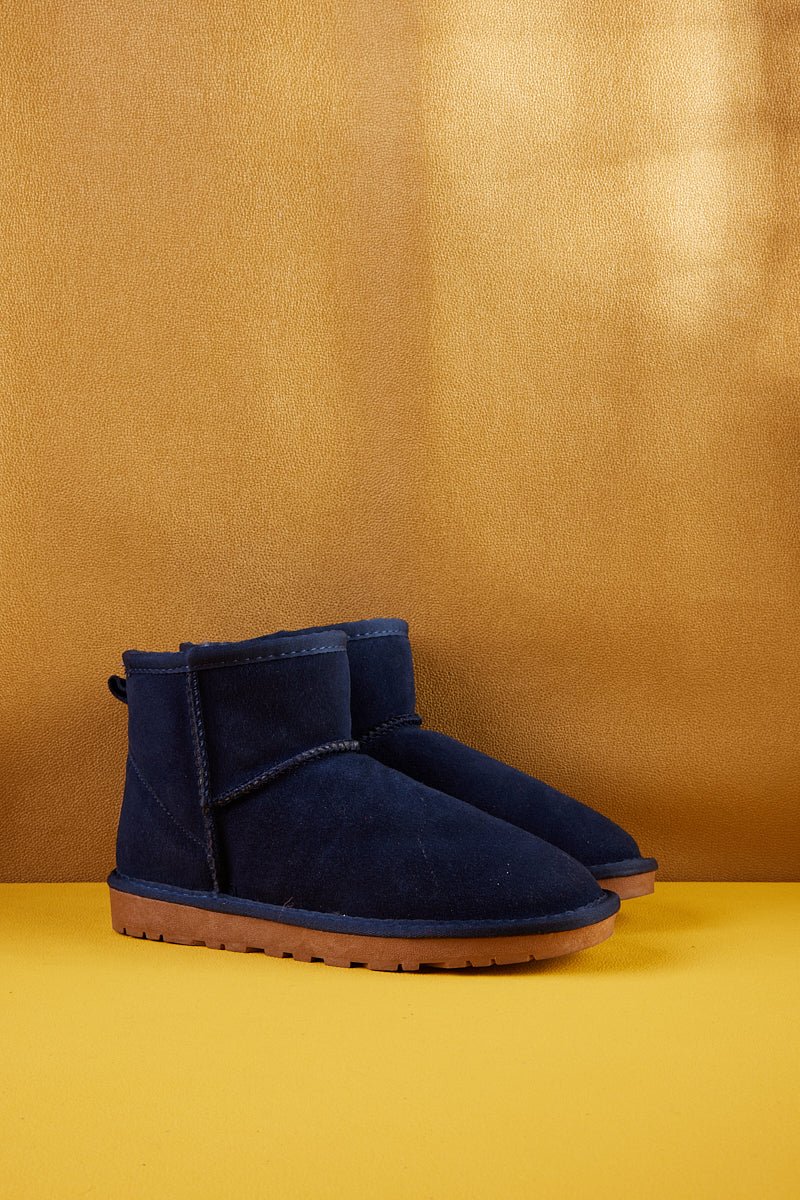 SMAIBULUN Ugg | Faux Fur-Lined Classic Short Ugg Boots - Navy