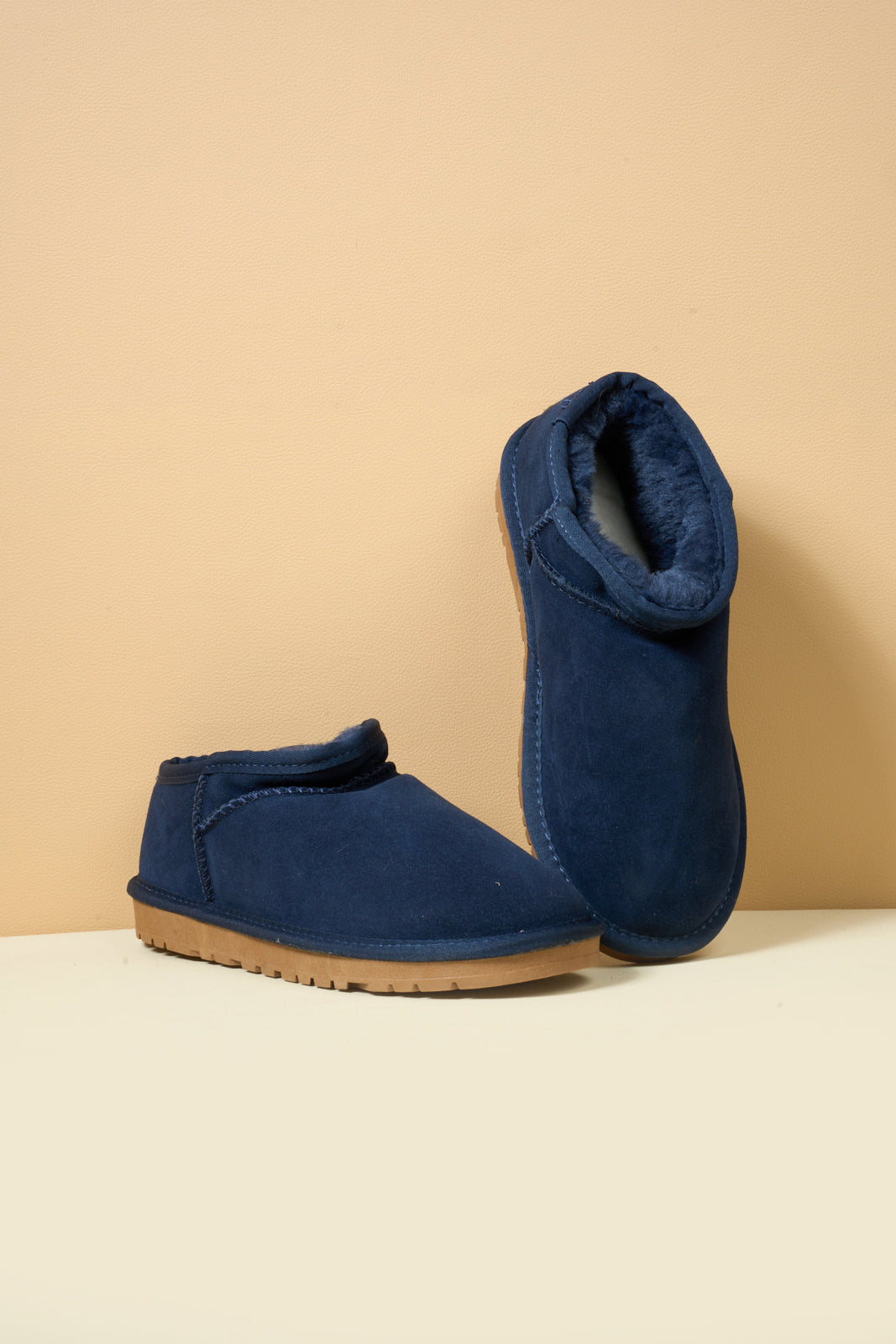 SMAIBULUN Ugg | Faux-Fur-Lined Suede Tasman Ankle Boot - Navy