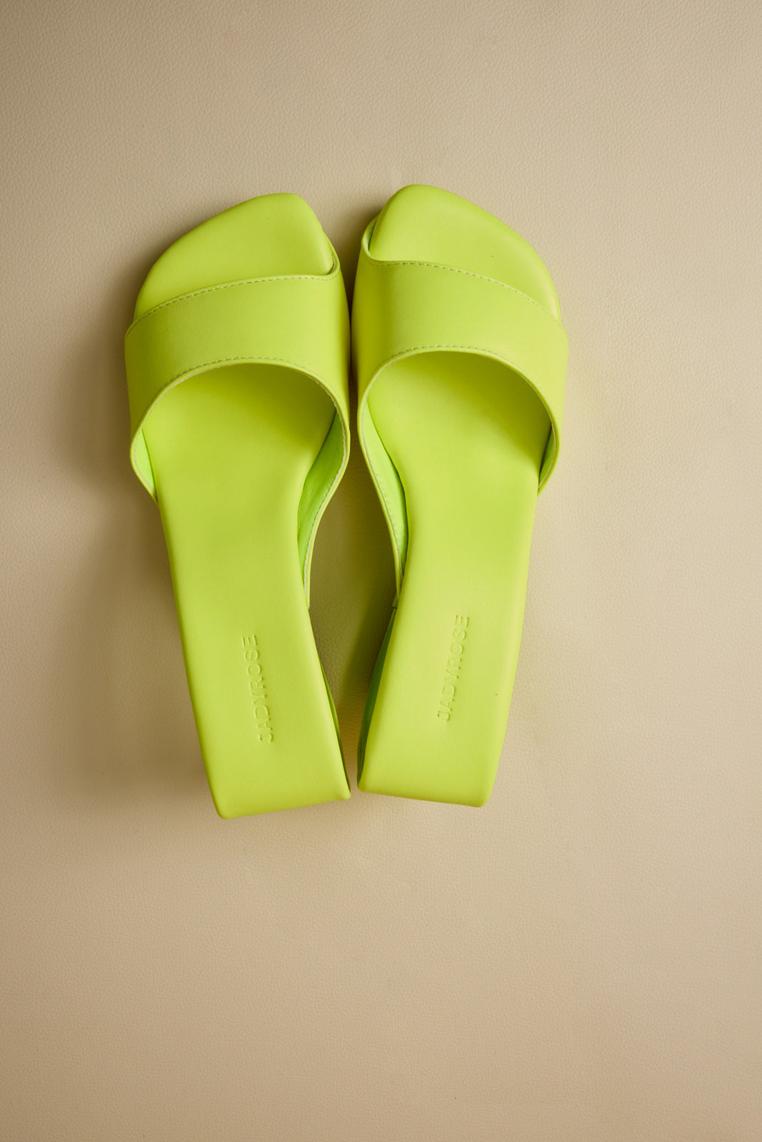 Jady Rose | In Your Court Leather Slides - Green