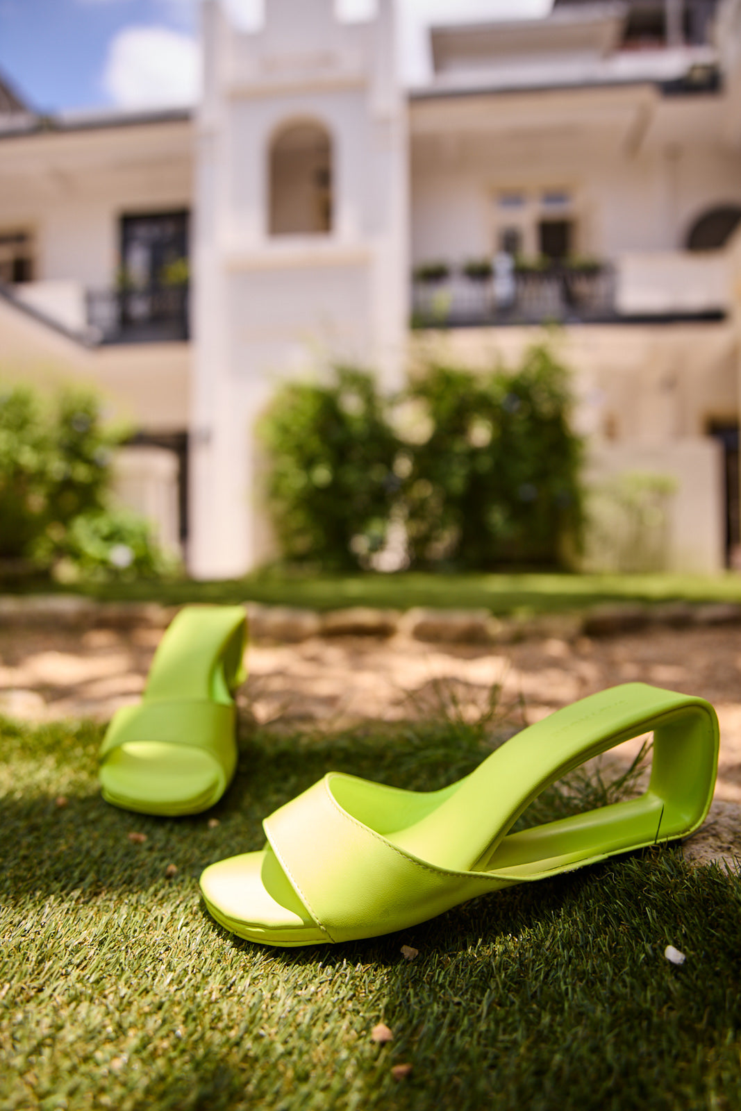 Jady Rose | In Your Court Leather Slides - Green