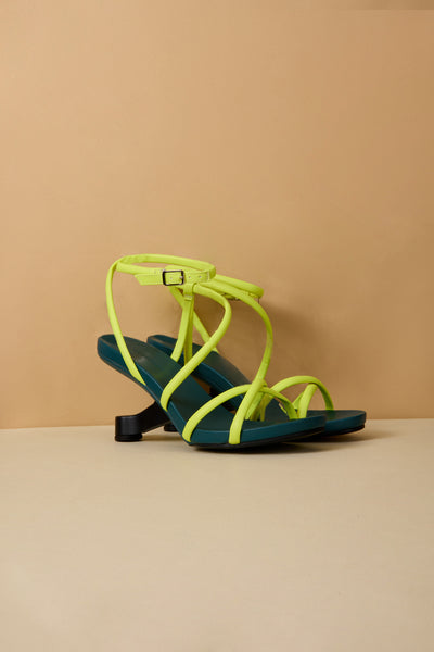 Jady Rose | Jojo Leather Strappy Heels - Green