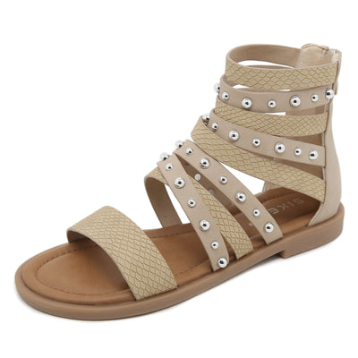 Siketu | Make A Scene Studded Gladiator Sandal - neutral