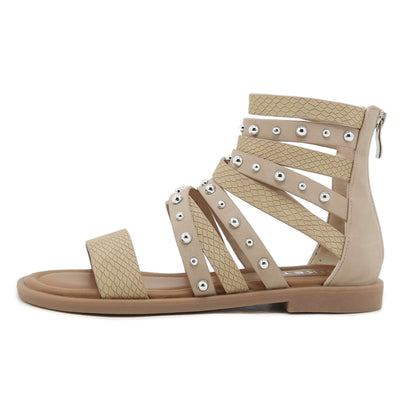 Siketu | Make A Scene Studded Gladiator Sandal - neutral