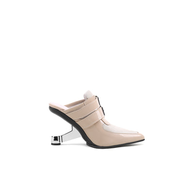 Jady Rose | Napa Leather Mule Heels - Neutral