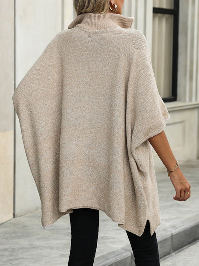 Solina Zip Front Oversized Sweater - Neutral