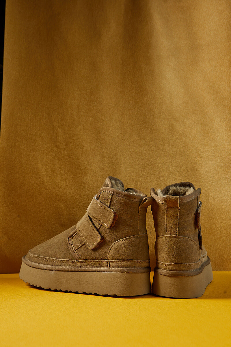 Smaibulun Ugg | Arlene Suede Platform Boots - Olive