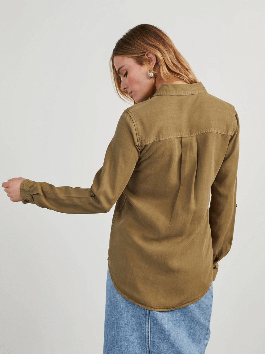 Industry Cargo Denim Shirt - Olive