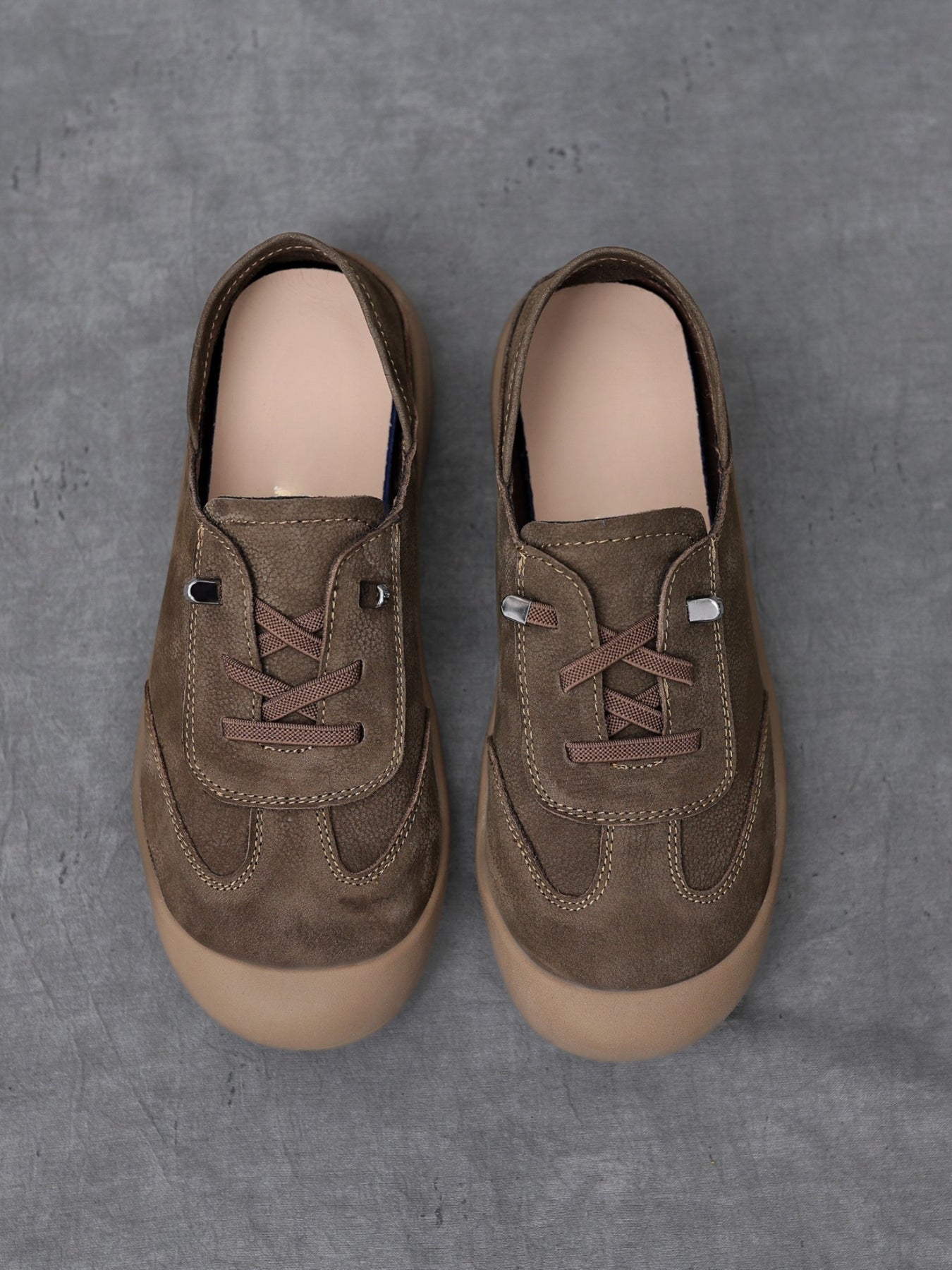 Rumour Has It | Nella Contrast Leather Casual Sneaker - olive