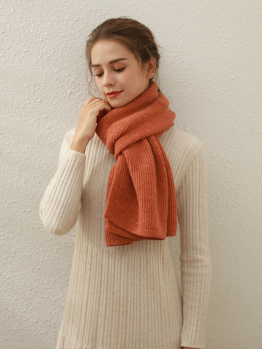 Arielle Cashmere blend Thread Scarf - Orange