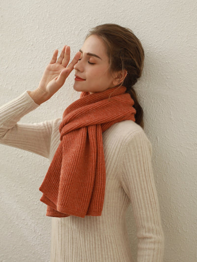 Arielle Cashmere blend Thread Scarf - Orange