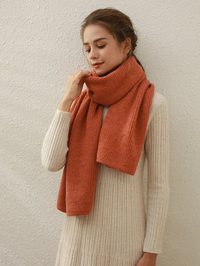 Arielle Cashmere blend Thread Scarf - Orange