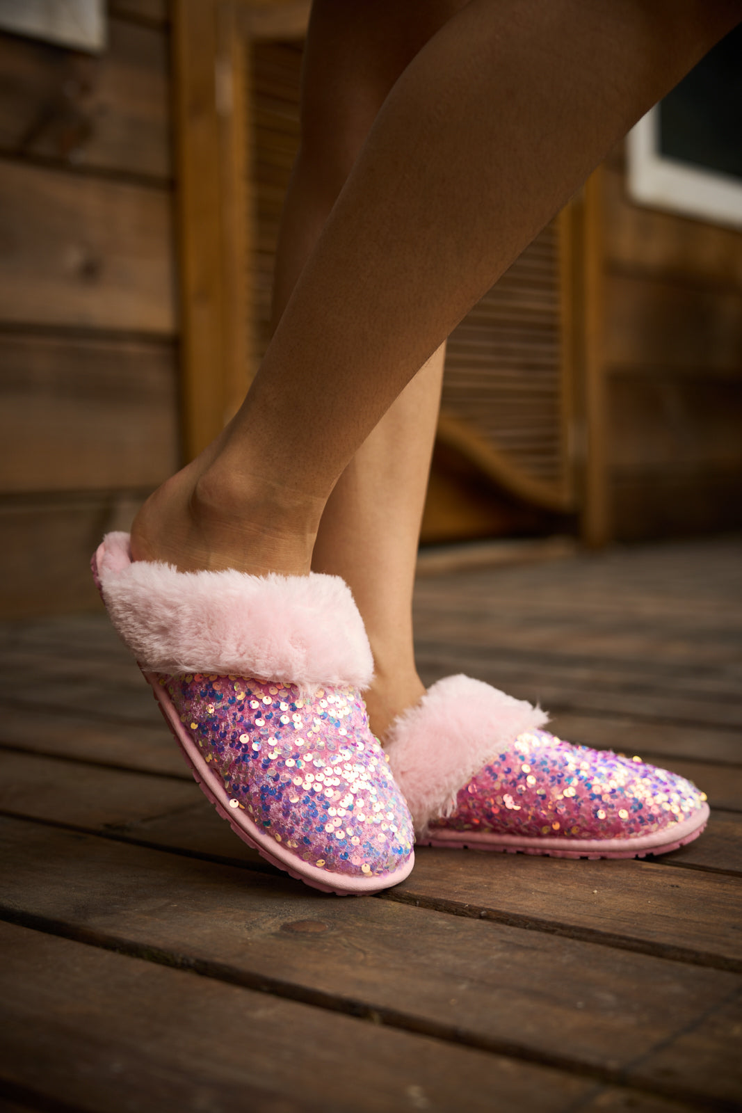 SMAIBULUN Ugg | Cozy Day Glam Sequins Slipper - Pink