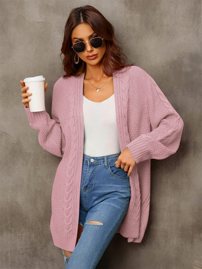 Ludlow Cable Knit Duster Cardigan - Pink