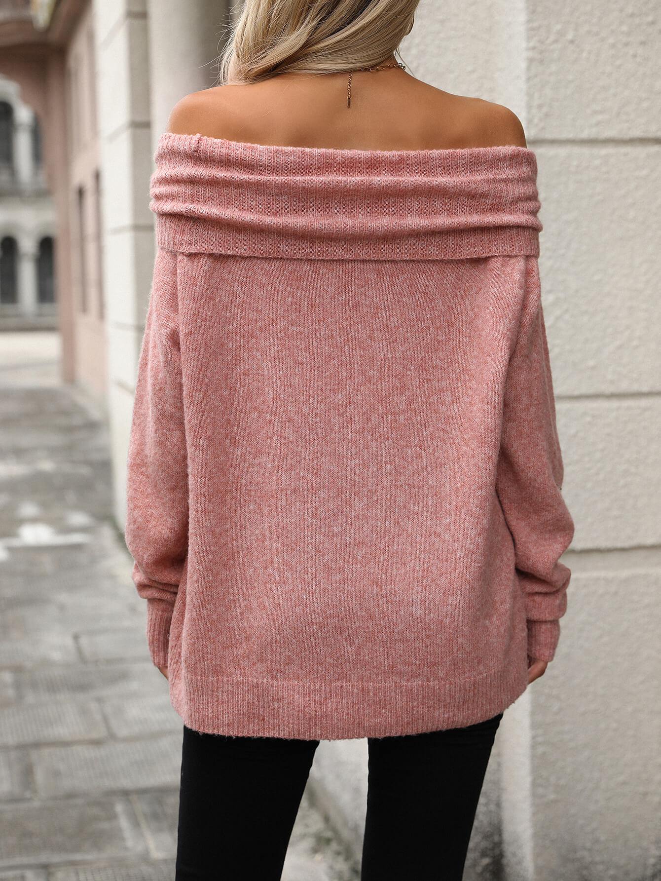 Denver Widen Turtleneck Knit Sweater - Pink