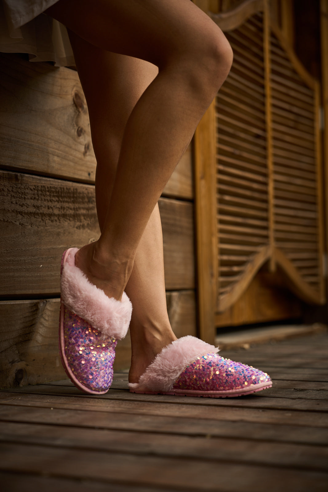 SMAIBULUN Ugg | Cozy Day Glam Sequins Slipper - Pink