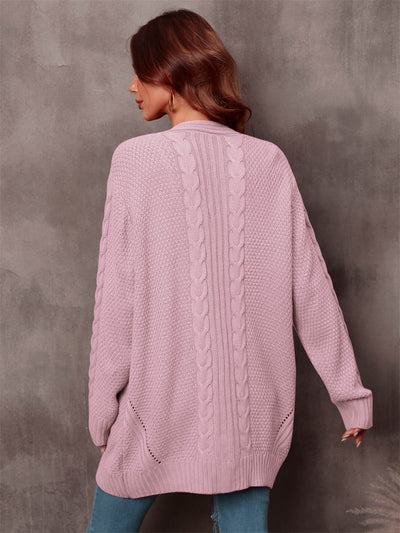 Ludlow Cable Knit Duster Cardigan - Pink