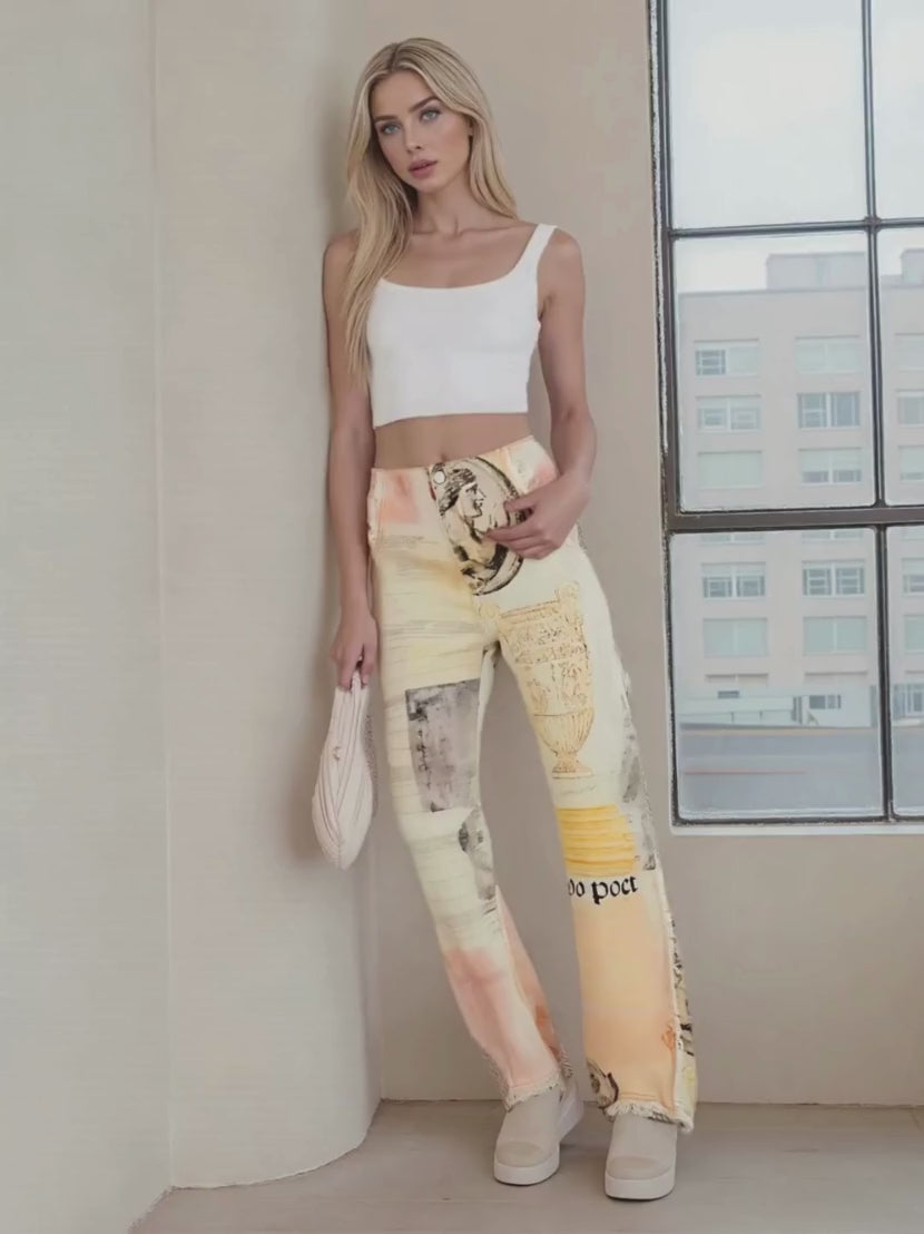 The Apollo Journal Wide Leg Flare Jeans