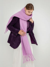 Catalog Tassel Blanket Scarf - Purple