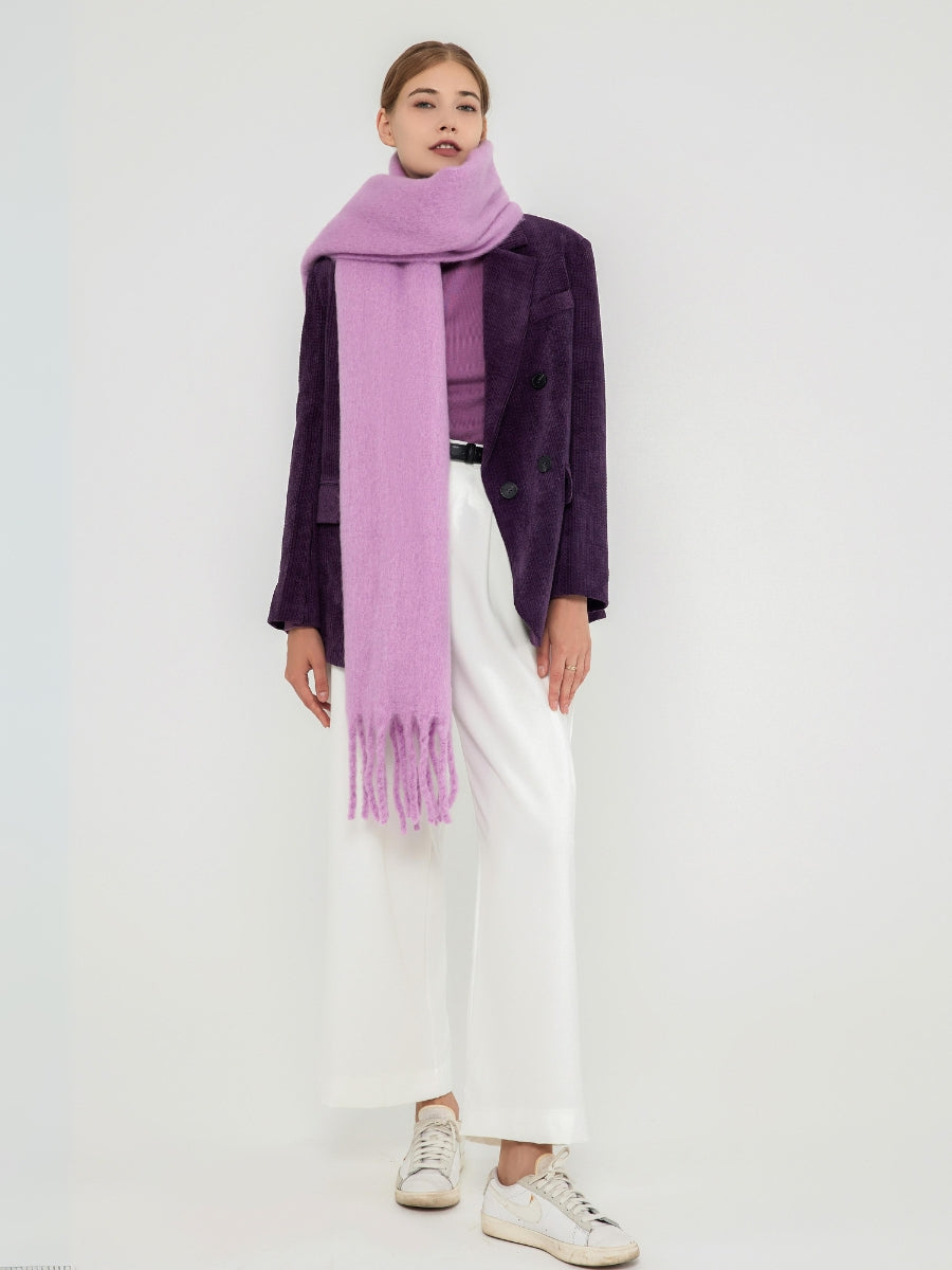 Catalog Tassel Blanket Scarf - Purple