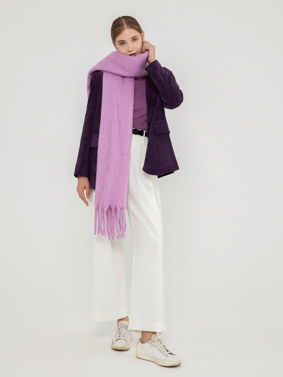 Catalog Tassel Blanket Scarf - Purple