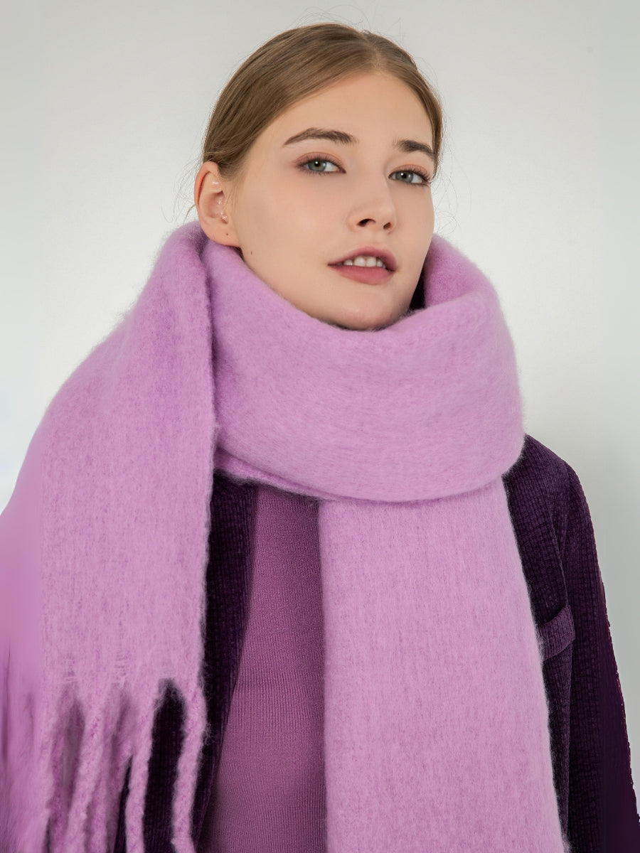 Catalog Tassel Blanket Scarf - Purple