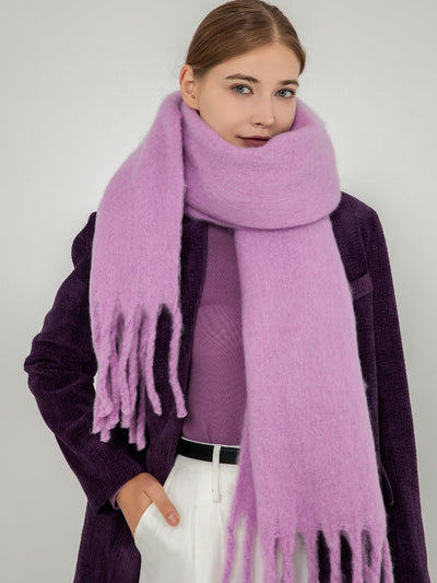 Catalog Tassel Blanket Scarf - Purple