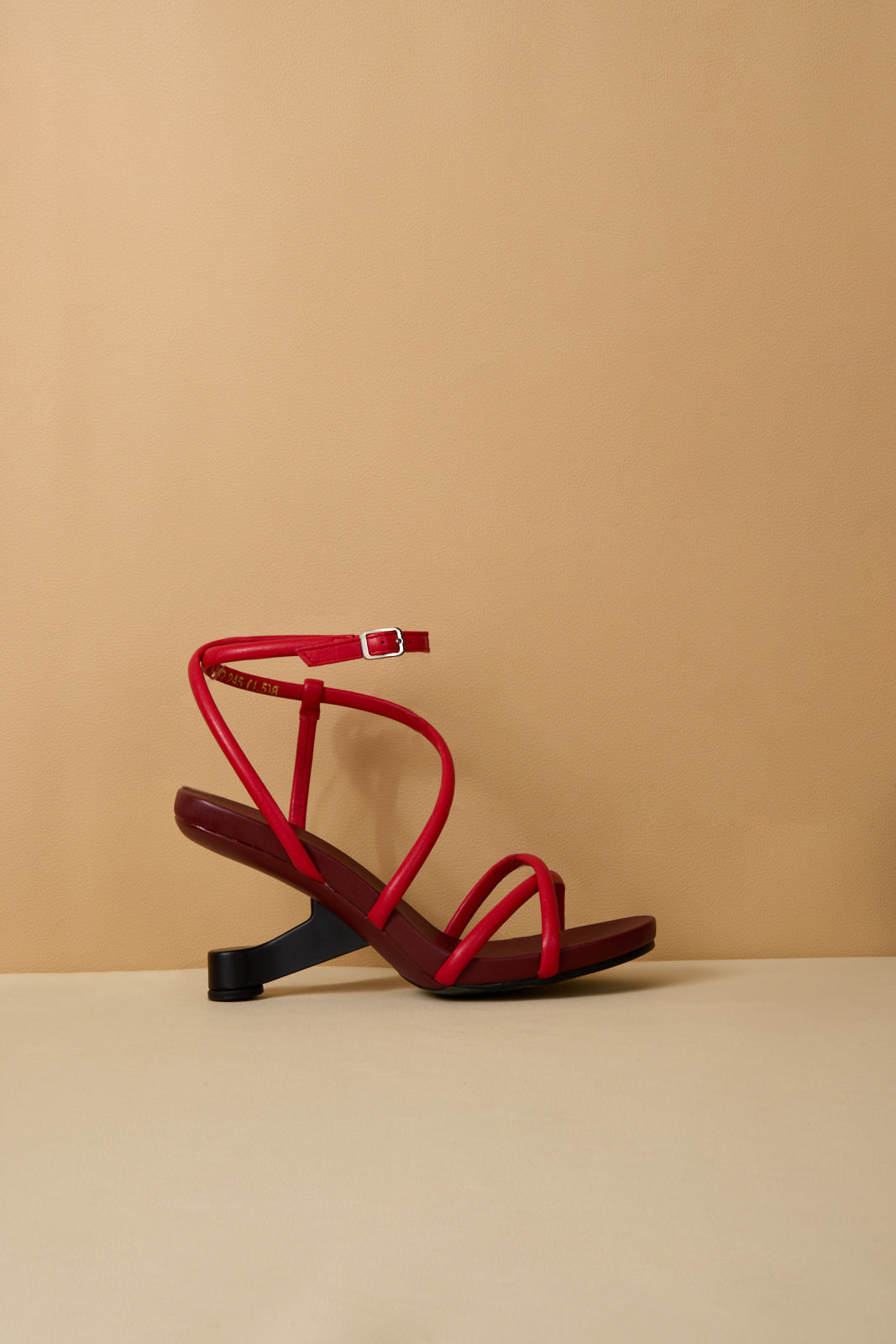 Jady Rose | Jojo Leather Strappy Heels - Red