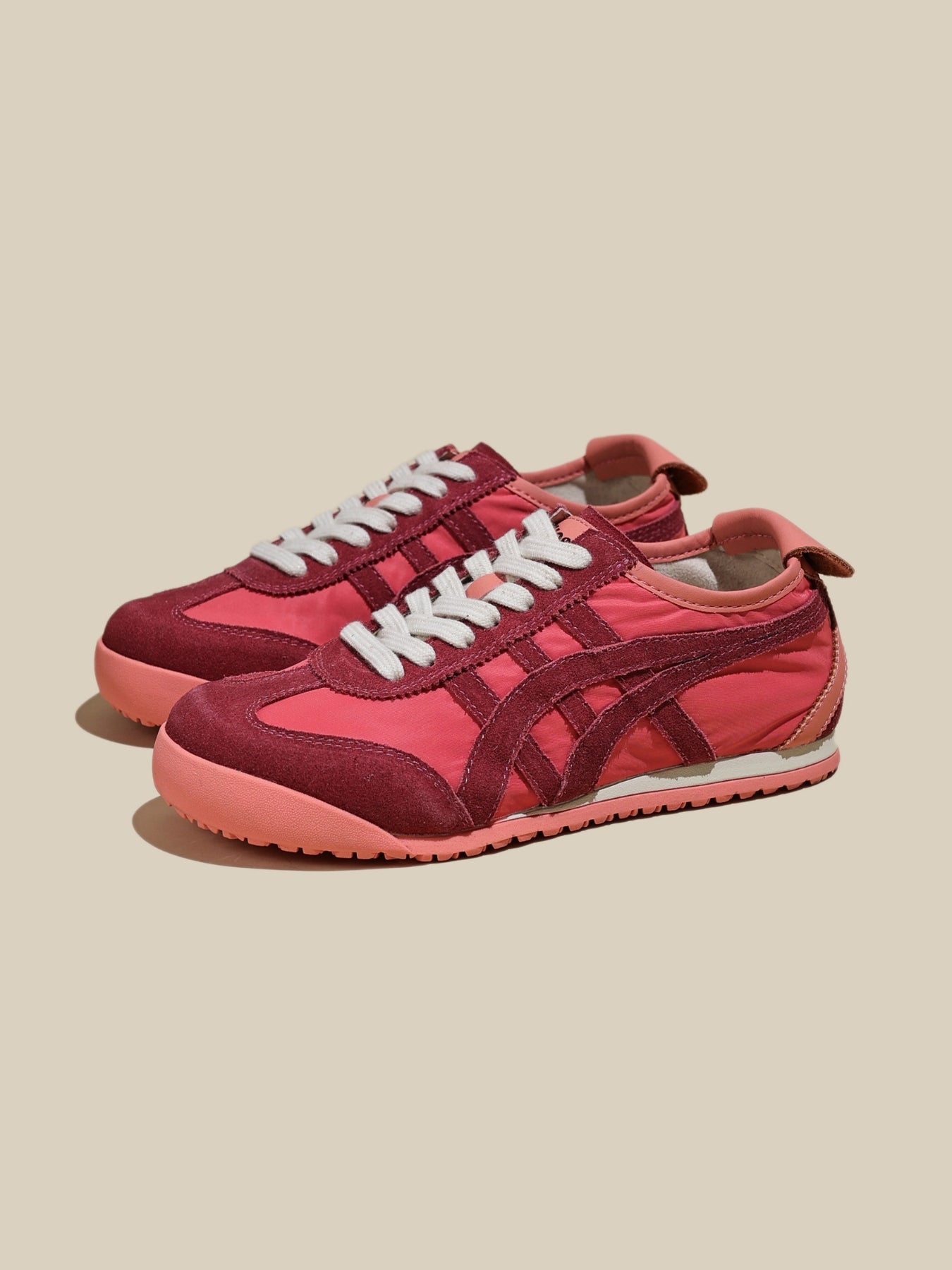 Rumour Has It | Maxine Contrast Strap Leather Sneaker - red