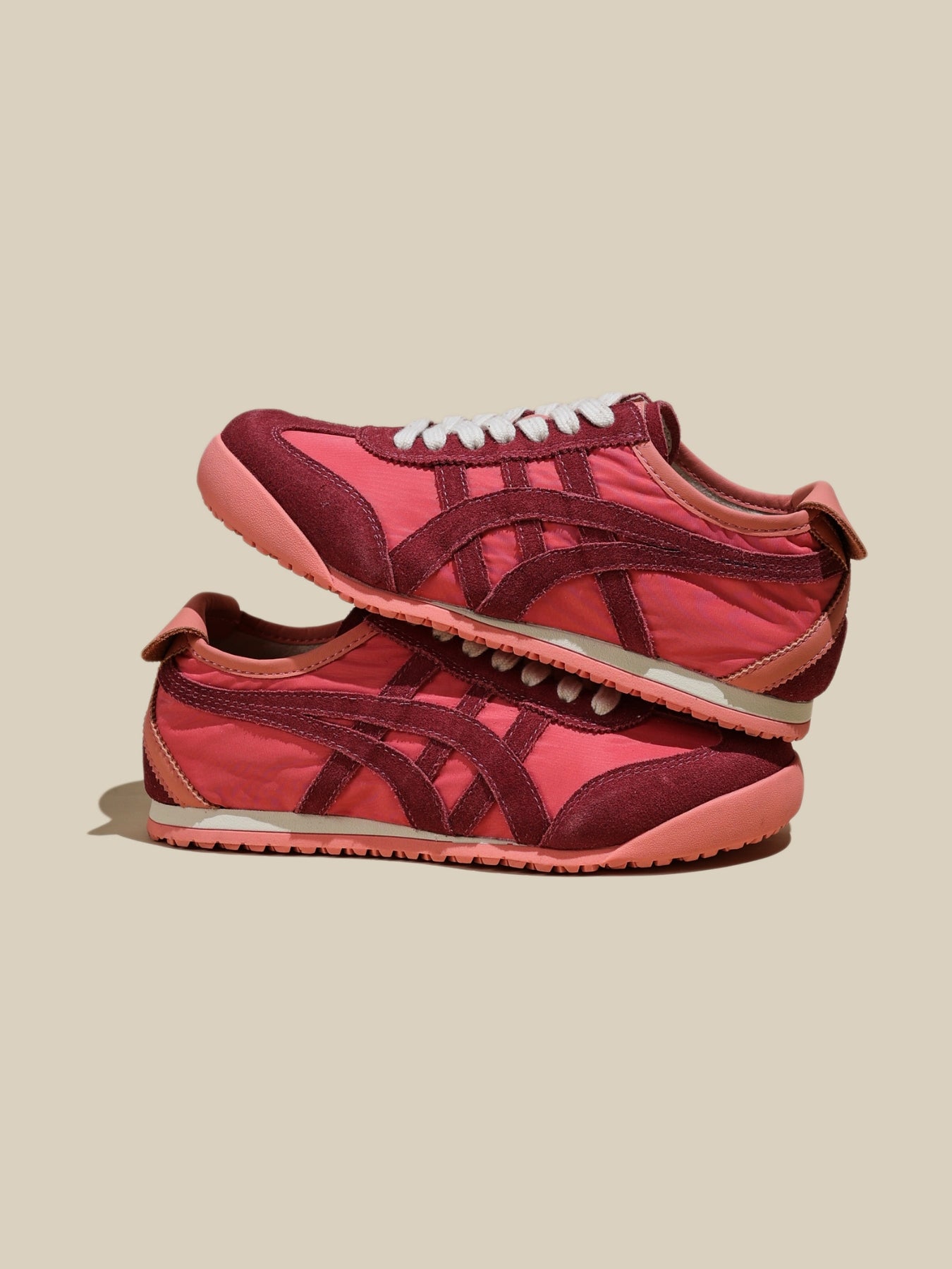 Rumour Has It | Maxine Contrast Strap Leather Sneaker - red