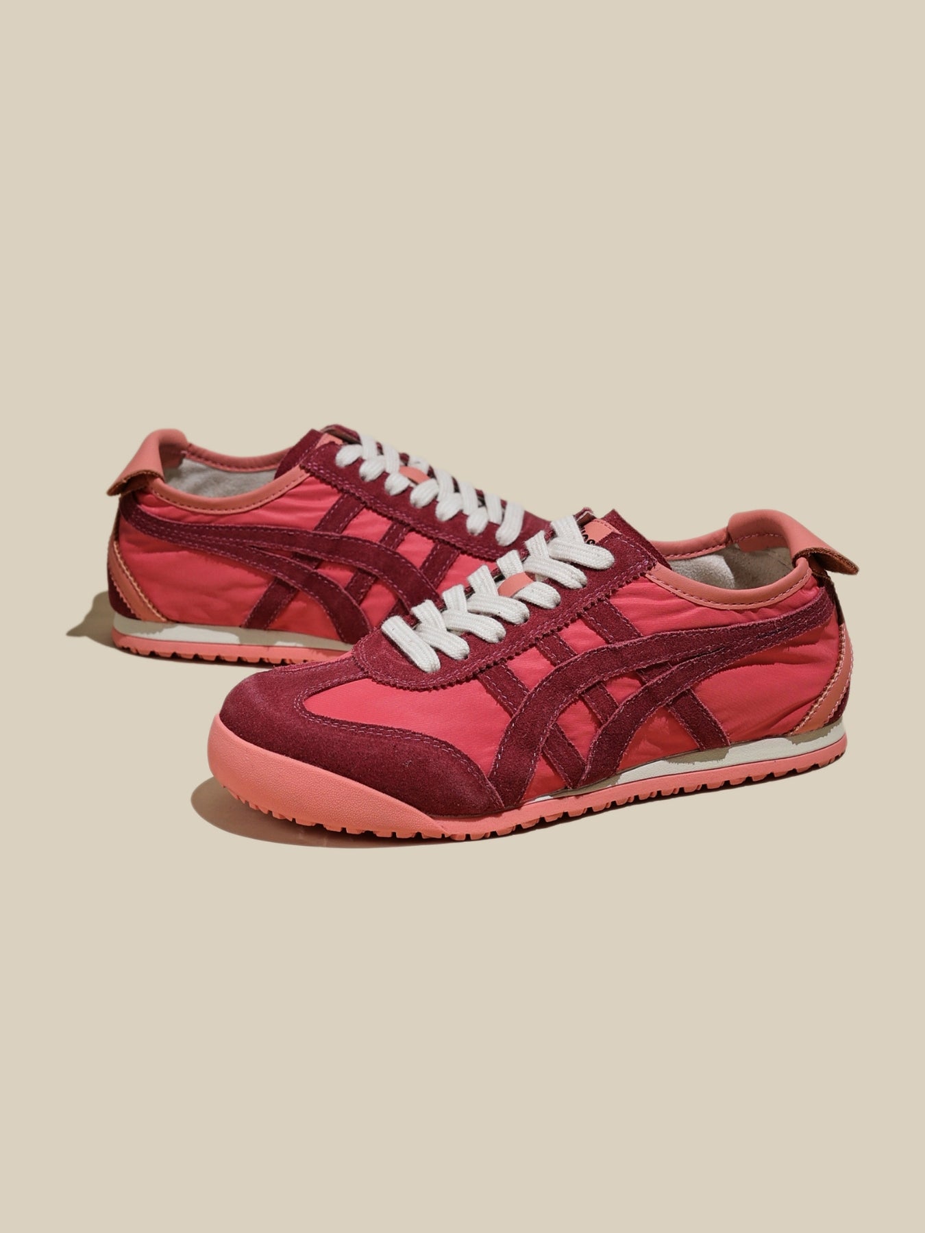 Rumour Has It | Maxine Contrast Strap Leather Sneaker - red