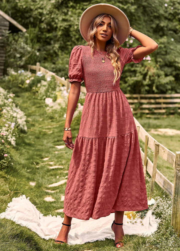 Riviera Romance Smock Tiered Maxi Dress – SMAIBULUN