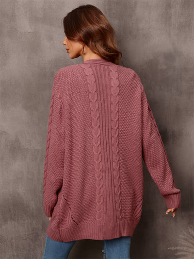 Ludlow Cable Knit Duster Cardigan - Rust