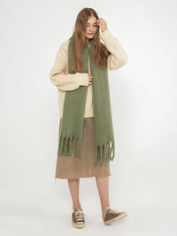 Catalog Tassel Blanket Scarf - Sage