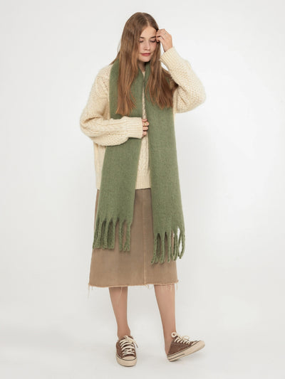 Catalog Tassel Blanket Scarf - Sage